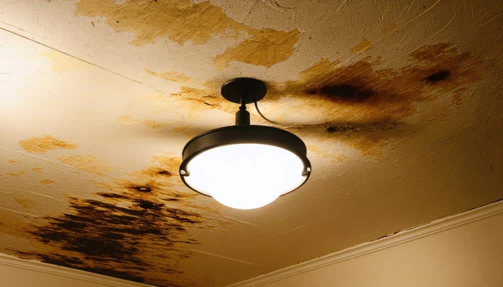 discolored ceiling surfaces