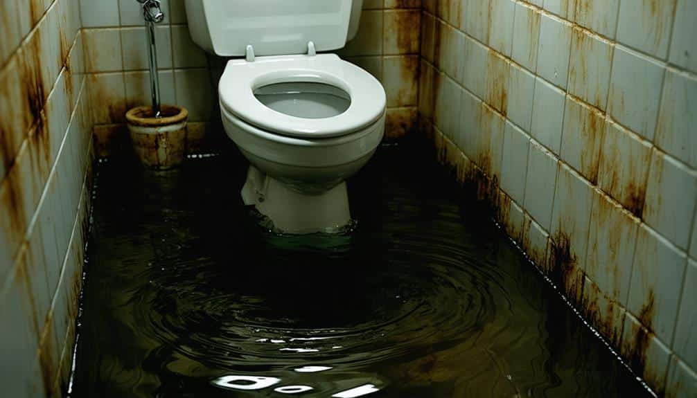 indications of sewage backup